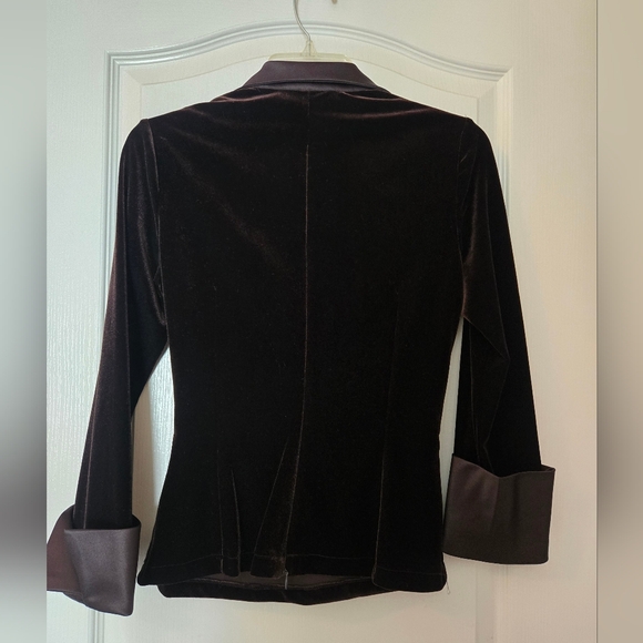 JS Collection Velvet Chocolate Jacket and Coldwater Creek Velvet Skirt Paisley - Picture 7 of 8